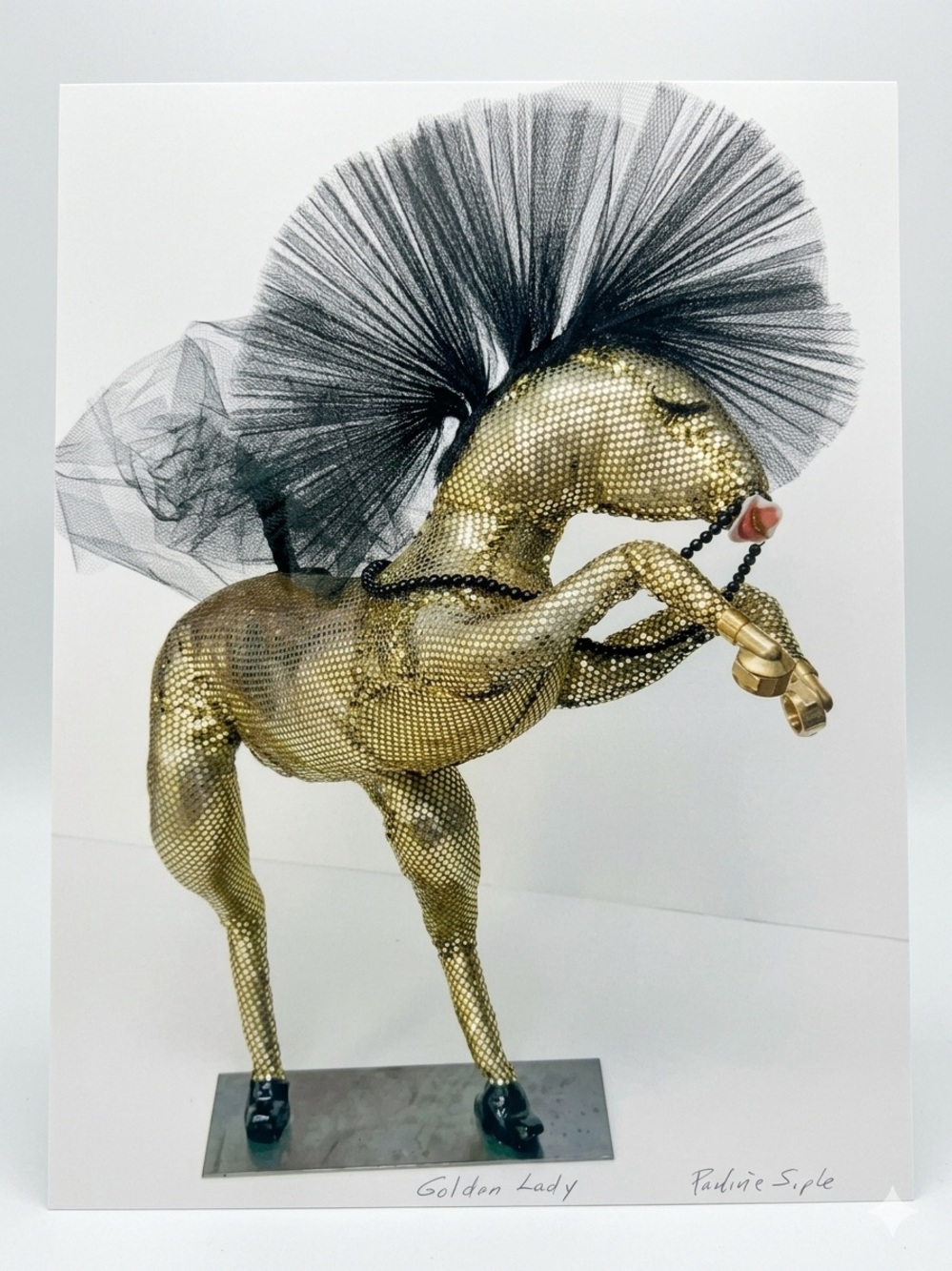 Pauline Siple Golden Lady Horse Art Painting Print Signed